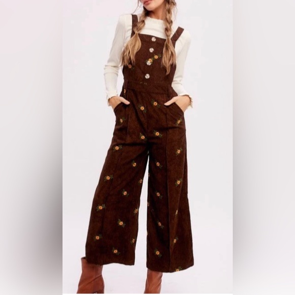 Cider Pants & Jumpsuits Cider Ditsy Floral Corduroy Jumpsuit